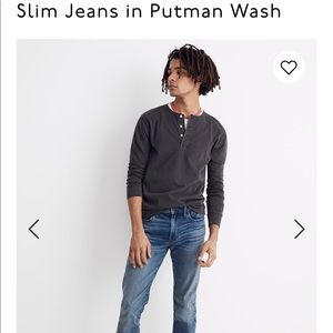 Men’s madewell slim 34x32 jeans EUC